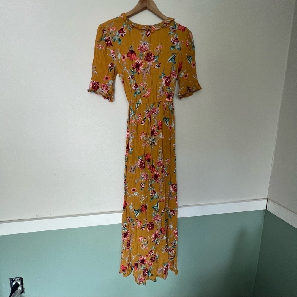 Band Of Gypsies Hudson Floral-Print Maxi Wrap Dress XS - Picture 13 of 13